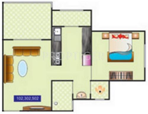 Lotus Teerth (1BHK+1T (550 sq ft) 550 sq ft)
