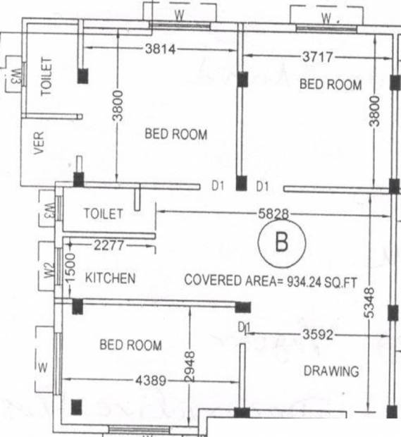 Loknath Housing Apartment (3BHK+2T (1,170 sq ft) 1170 sq ft)