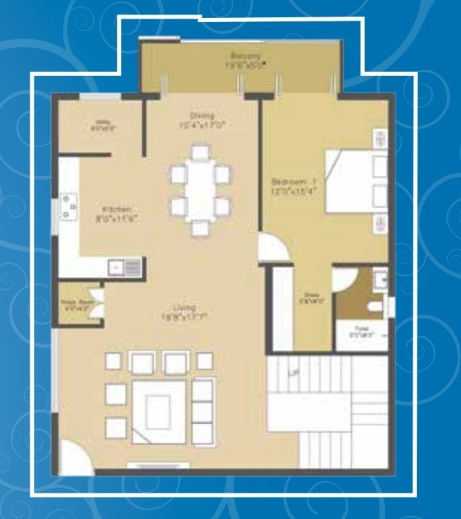  virtue Floor Plan Lower Level Duplex Plan