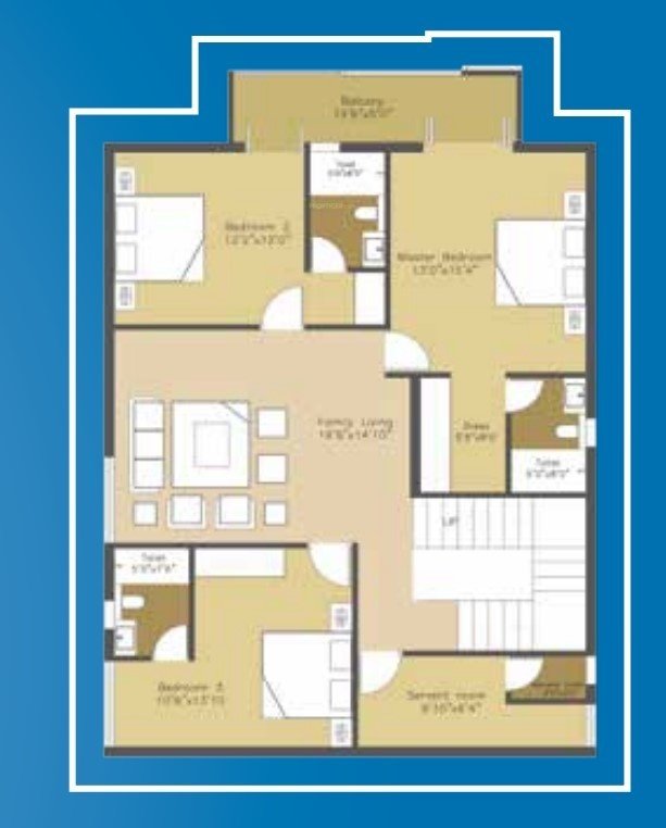  virtue Floor Plan Upper Level Duplex Plan