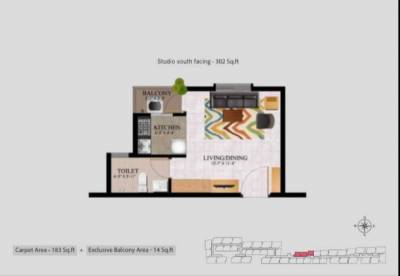 Alliance Jasmine Springs (1BHK+1T (302 sq ft) 302 sq ft)