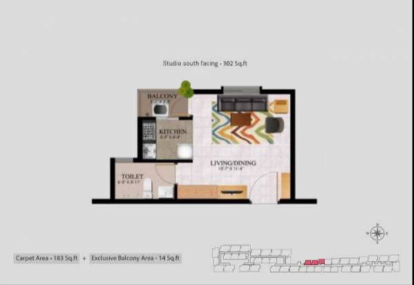Alliance Jasmine Springs (1BHK+1T (302 sq ft) 302 sq ft)