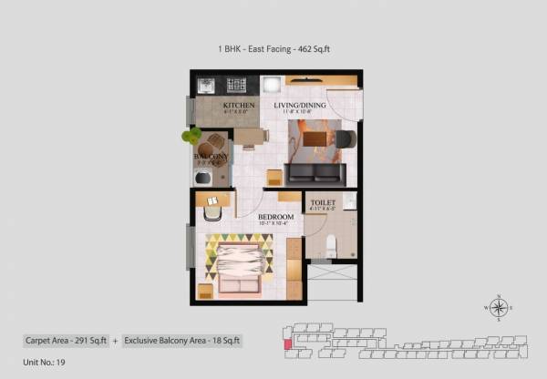 Alliance Jasmine Springs (1BHK+1T (462 sq ft) 462 sq ft)