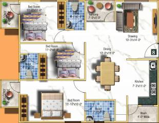 Sowbagya Sai Sowbagya (3BHK+3T (1,413 sq ft) 1413 sq ft)