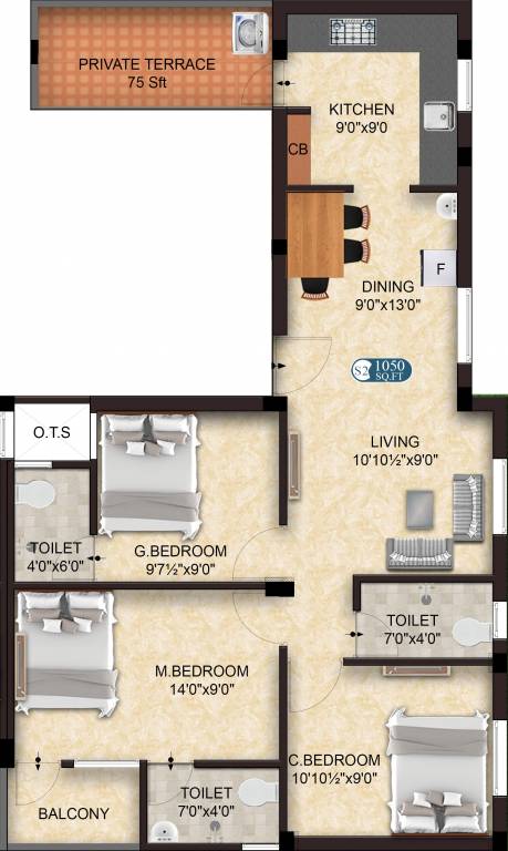 The Nest Nest Happy (3BHK+3T (1,050 sq ft) 1050 sq ft) The Nest Nest Happy (3BHK+3T (1,050 sq ft) 1050 sq ft)