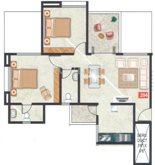 Gemini Park Avenue (2BHK+2T (940 sq ft) 940 sq ft) Gemini Park Avenue (2BHK+2T (940 sq ft) 940 sq ft)