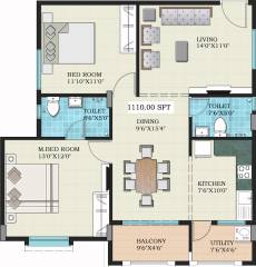 Creative And Srivaru Sree Palace (2BHK+2T (1,110 sq ft) 1110 sq ft) Creative And Srivaru Sree Palace (2BHK+2T (1,110 sq ft) 1110 sq ft)