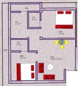 Maha Bharathiyaar Street (2BHK+2T (680 sq ft) 680 sq ft)