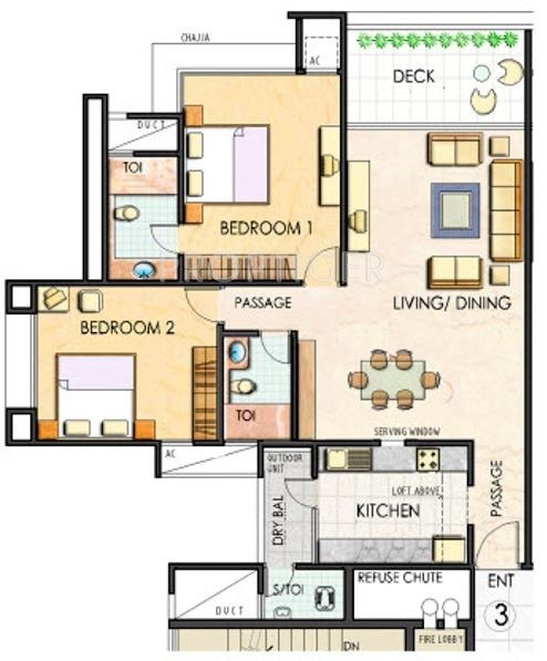 Clover Belvedere (2BHK+2T (1,500 sq ft) 1500 sq ft) Clover Belvedere (2BHK+2T (1,500 sq ft) 1500 sq ft)