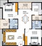 Srishti Dhruva (2BHK+2T (1,165 sq ft) 1165 sq ft)