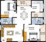 Srishti Dhruva (2BHK+2T (1,150 sq ft) 1150 sq ft)