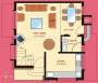 Phinix Multicon Tulips View Floor Plan (2BHK+2T)