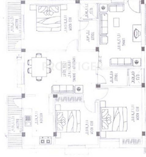 Aswin Aswin Eve (3BHK+3T (1,120 sq ft) 1120 sq ft)