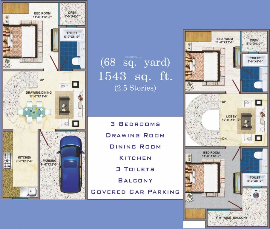 Siddhartham Mansion (3BHK+3T (1,543 sq ft) 1543 sq ft)