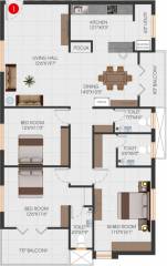 Delight Fortune (3BHK+3T (1,725 sq ft) 1725 sq ft)