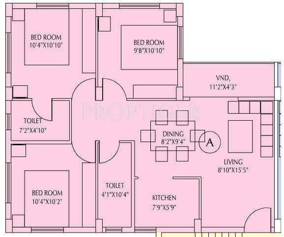 Eden Tolly Signature (3BHK+2T (1,212 sq ft) 1212 sq ft) Eden Tolly Signature (3BHK+2T (1,212 sq ft) 1212 sq ft)