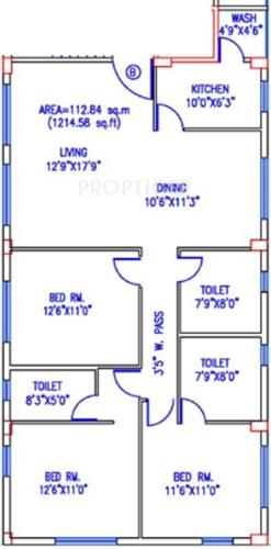 Merlin Ekta (3BHK+3T (1,615 sq ft) 1615 sq ft) Merlin Ekta (3BHK+3T (1,615 sq ft) 1615 sq ft)