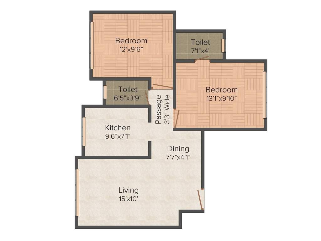 Aditya SBI Ragvihar CHS (2BHK+2T (586.96 sq ft) 586.96 sq ft)