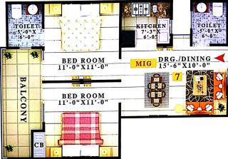 AV Vihaan Homes (2BHK+2T (810 sq ft) 810 sq ft)