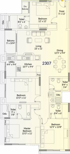 Appaswamy Capella (4BHK+4T (2,307 sq ft) + Pooja Room 2307 sq ft)