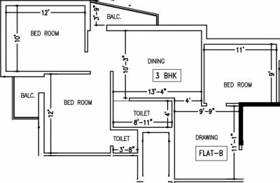 Sayak Trilocana Apartment (3BHK+2T (1,130 sq ft) 1130 sq ft)
