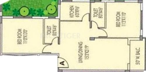 Vishnu Vishnu Regency (2BHK+2T (1,100 sq ft) 1100 sq ft)