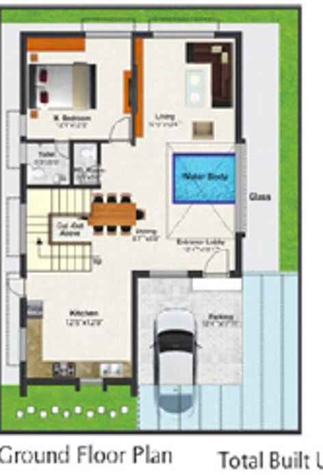  florence villas Floor Plan Ground Floor Plan