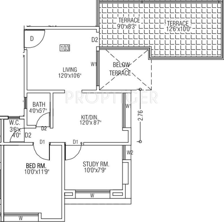 Bodh Sneha Residency (1BHK+1T (872 sq ft) 872 sq ft)