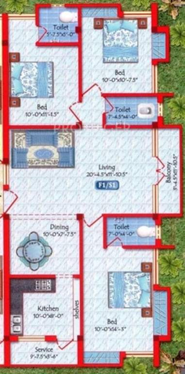 Raama Shri Ram Priya Avenue (3BHK+3T (1,375 sq ft) 1375 sq ft)