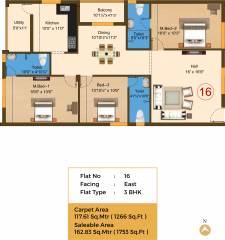 Sree Daksha Yashus (3BHK+3T (1,753 sq ft) 1753 sq ft)