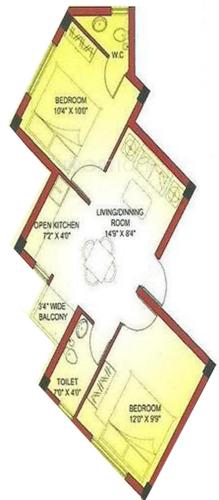 FM Dream Villa (2BHK+1T (757 sq ft) 757 sq ft)