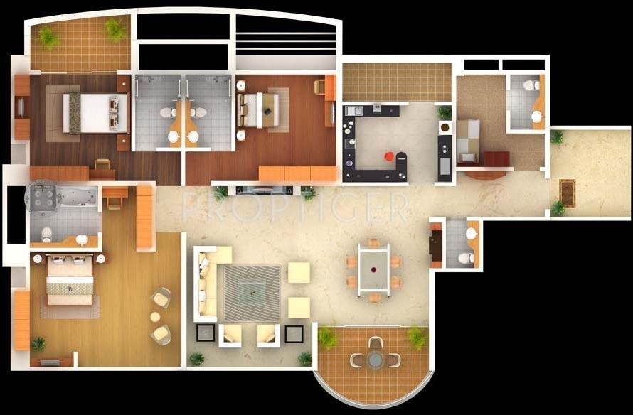 Amar Renaissance (3BHK+3T (2,828 sq ft) 2828 sq ft)