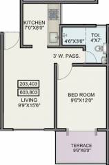 ARK Alfa Homes Phase 2 (1BHK+1T (417.53 sq ft) 417.53 sq ft) ARK Alfa Homes Phase 2 (1BHK+1T (417.53 sq ft) 417.53 sq ft)