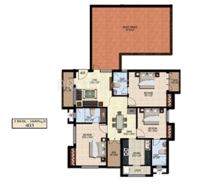 Sri Kalpa Vriksh (3BHK+3T (1,600 sq ft) 1600 sq ft) Sri Kalpa Vriksh (3BHK+3T (1,600 sq ft) 1600 sq ft)