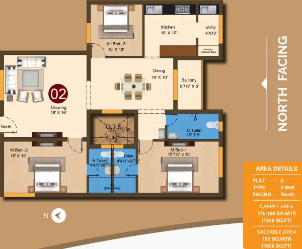 Sree Daksha Avalipta (3BHK+3T (1,636 sq ft) 1636 sq ft) Sree Daksha Avalipta (3BHK+3T (1,636 sq ft) 1636 sq ft)