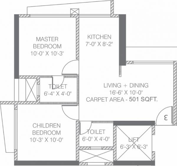 Asshna Samadhan (2BHK+2T (501 sq ft) 501 sq ft)