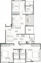 Raviraj The Secret Garden (3BHK+3T (852.39 sq ft) 852.39 sq ft)