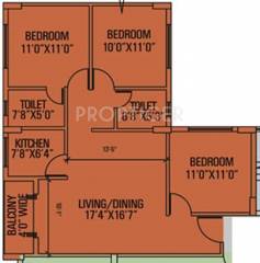 Siddha Pine Woods (3BHK+2T (1,230 sq ft) 1230 sq ft)