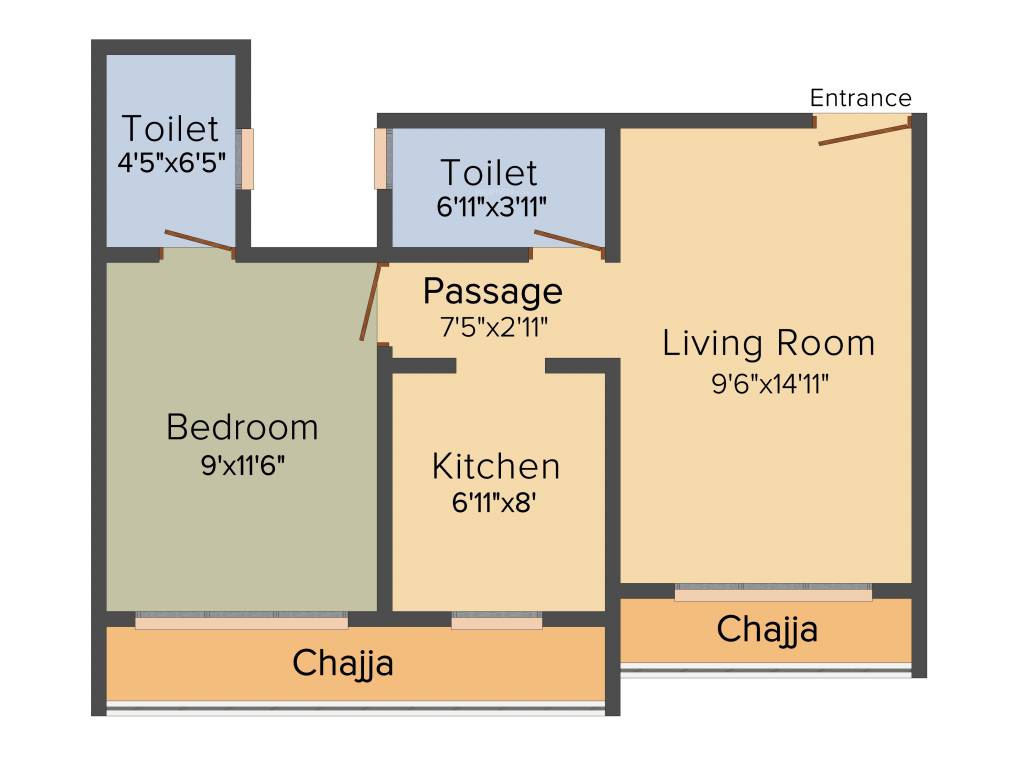 Shivraj Heights (1BHK+1T (400.53 sq ft) 400.53 sq ft)