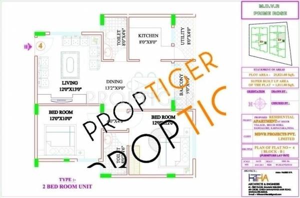 MDVR Anand Krishna Residency (2BHK+2T (1,067 sq ft) 1067 sq ft)
