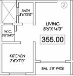 Mali Adicio (1RK+1T (354.99 sq ft) 354.99 sq ft) Mali Adicio (1RK+1T (354.99 sq ft) 354.99 sq ft)