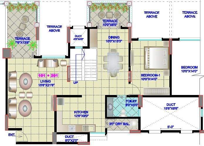 KUL Laxmi Villas (3BHK+3T (2,617 sq ft) 2617 sq ft)