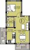 Hallmark Sapphire (1BHK+1T (636 sq ft) 636 sq ft)