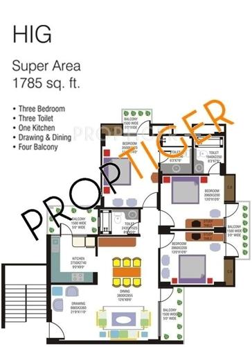 Arihant Altura (3BHK+3T (1,785 sq ft) 1785 sq ft)