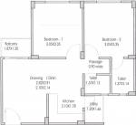 Ashadeep Upvan The Garden City Phase I (2BHK+2T (495.68 sq ft) 495.68 sq ft)