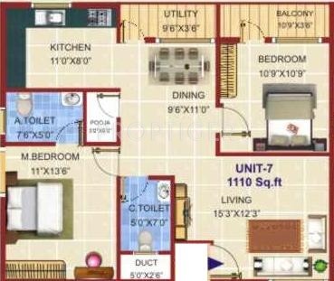 Sreenidhi Elite (2BHK+2T (1,110 sq ft) 1110 sq ft) Sreenidhi Elite (2BHK+2T (1,110 sq ft) 1110 sq ft)