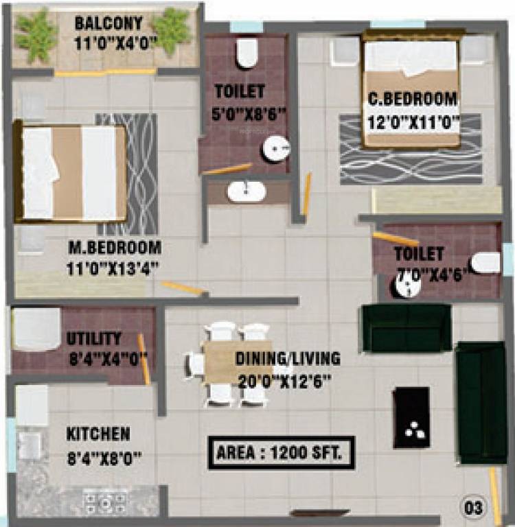 Accent Kruthika Nilaya (2BHK+2T (1,200 sq ft) 1200 sq ft) Accent Kruthika Nilaya (2BHK+2T (1,200 sq ft) 1200 sq ft)