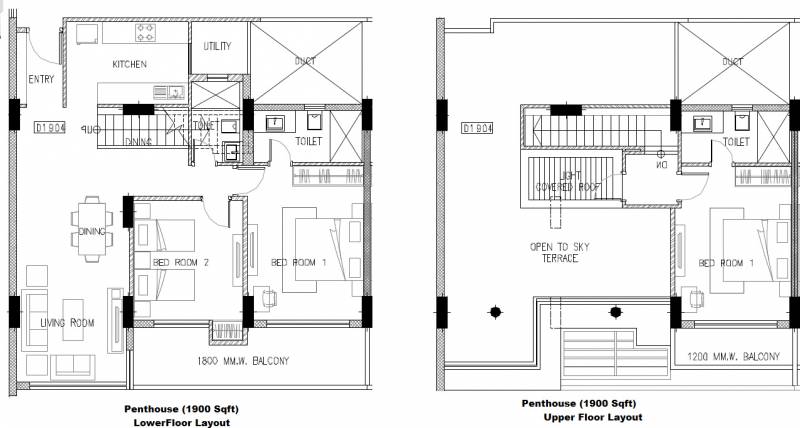 Pacific Golf Estate (3BHK+3T (1,900 sq ft) 1900 sq ft)