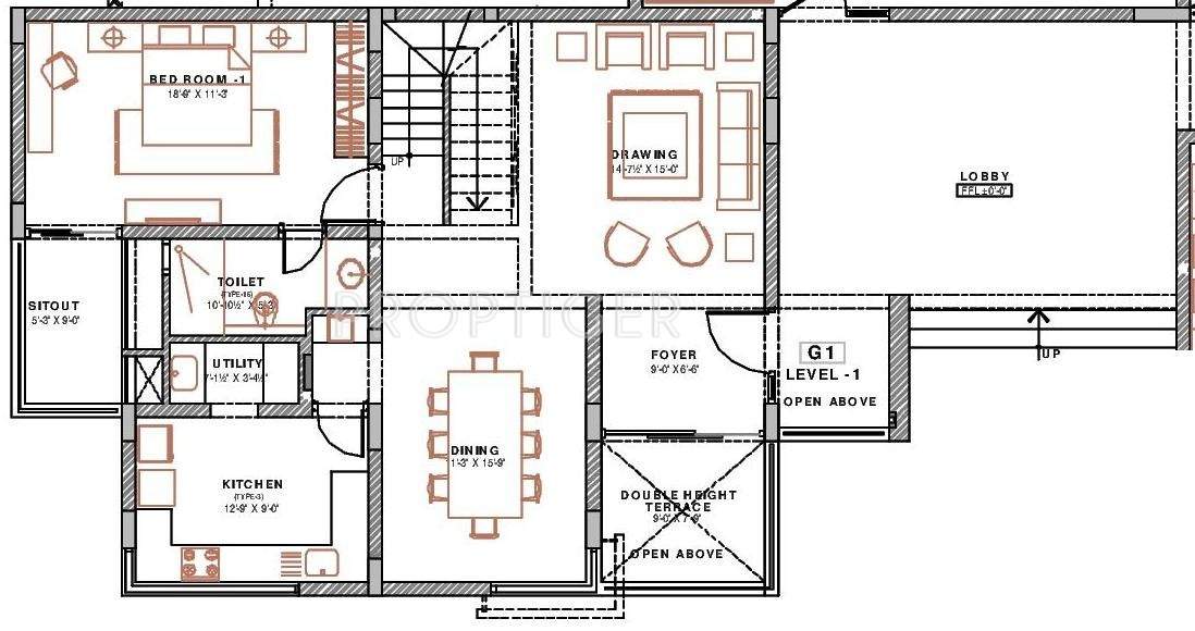 Jayabheri Whistling Court (3BHK+3T (2,973 sq ft) 2973 sq ft)