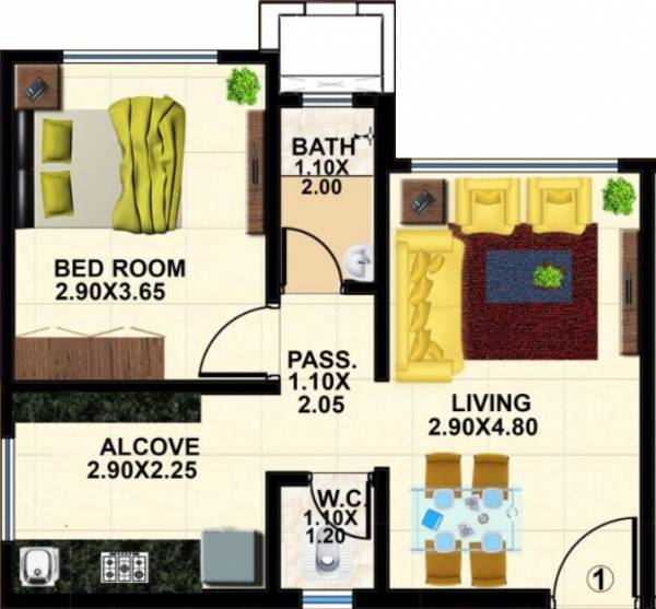 Tista Impex Arpit (1BHK+1T (720 sq ft) 720 sq ft)